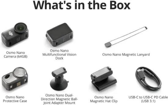 DJI OSMO NANO 64GB AKSIYON KAMERA resmi