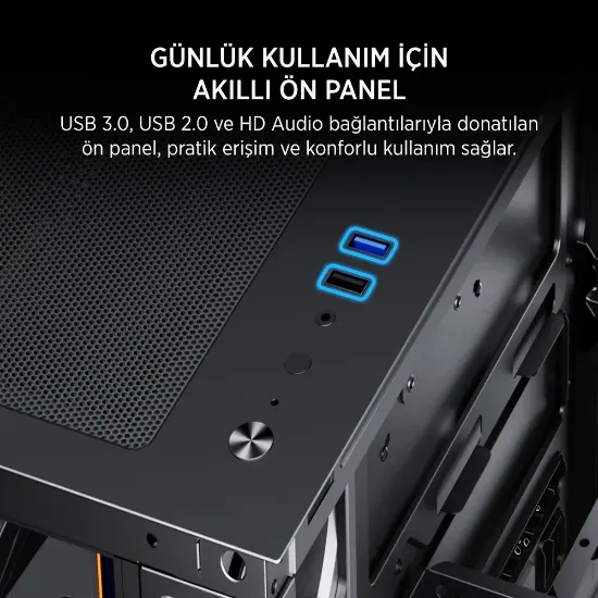 JAMES DONKEY STARK S801 7X ARGB 650W GAMING CASE BLACK resmi