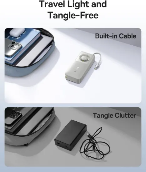 BASEUS FREE2PULL 30W 10.000MAH POWERBANK - GREY resmi