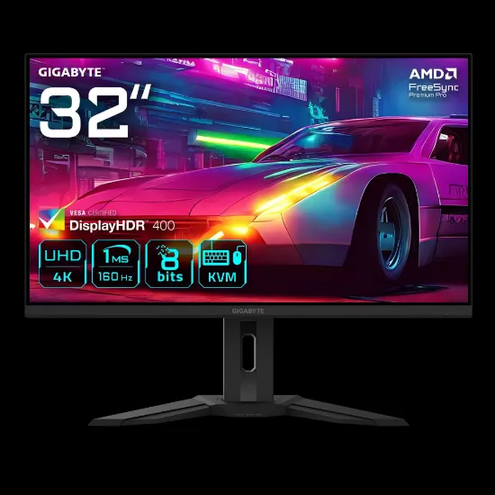 31.5" GIGABYTE M32UP 1MS 160HZ 4K UHD HDMI MONITOR resmi