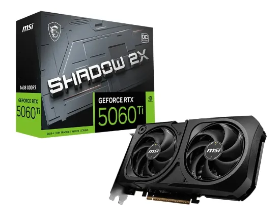 MSI GEFORCE RTX 5060 TI 16GB SHADOW 2X OC PLUS resmi