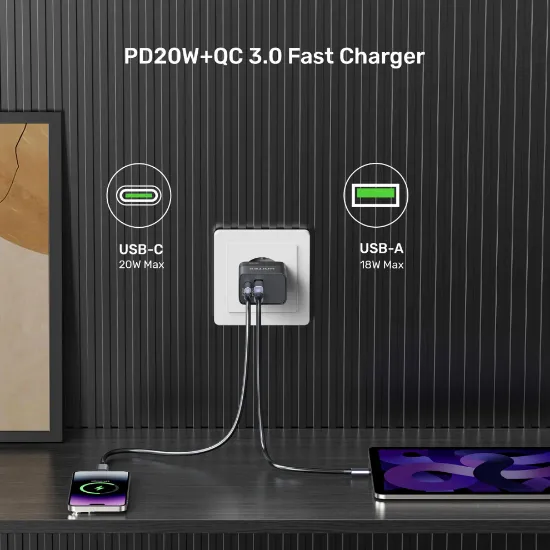 UNITEK 20W HIZLI ŞARJ ADAPTÖRÜ 1*USB-C (P1124ABK-EU) resmi