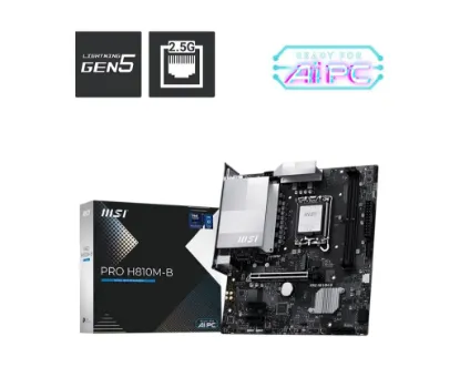 MSI PRO H810M-B DDR5 6400MHz (OC) M.2 mATX 1851P resmi