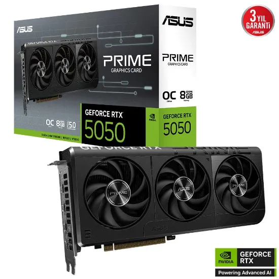 ASUS PRIME-RTX5050-O8G 128BIT VGA OC EDITION GAMING resmi