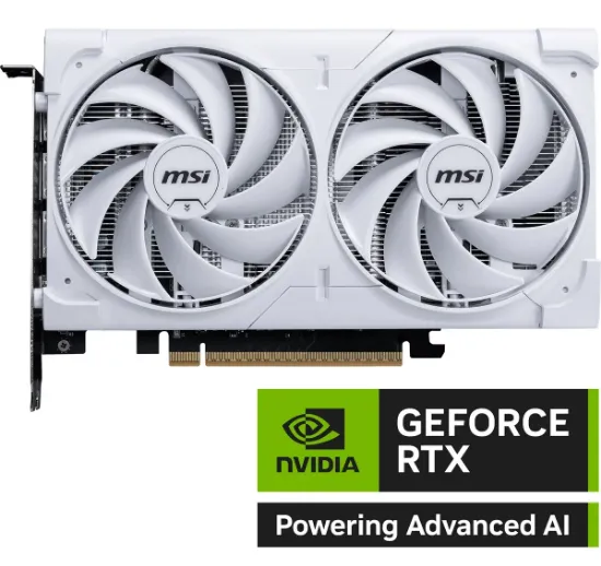MSI GEFORCE RTX 5060 8G VENTUS 2X OC WHITE GDDR7 128B DX12 PCIE 5.0 X16 (3XDP 1XHDMI) resmi