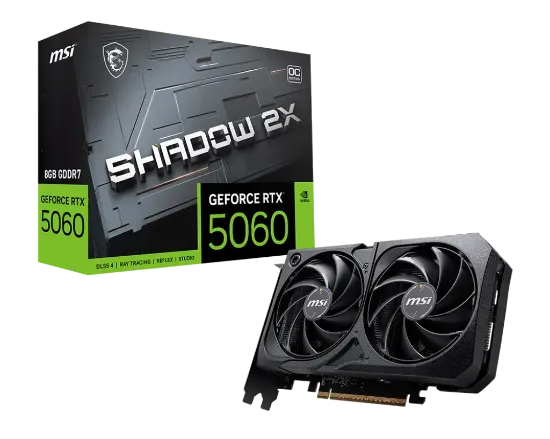 MSI VGA GEFORCE RTX 5060 TI 8G SHADOW 2X OC PLUS RTX5060 TI 8GB GDDR7 128B DX12 PCIE 5.0 X16 (3XDP 1XHDMI) resmi