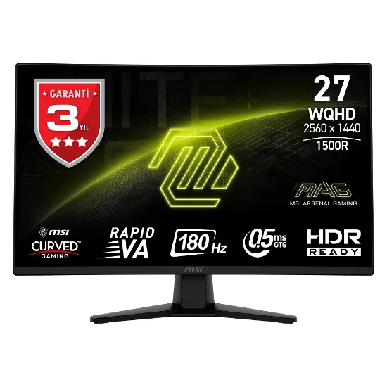 27 MSI MAG 274CQF WQHD 180HZ 0.5 MS ADAPTIVE CURVED GAMING resmi