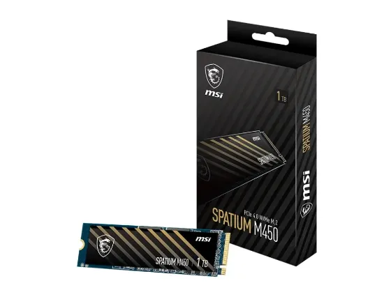 500GB MSI SPATIUM M450 PCIE 4.0 NVME M.2 V1 3000/2000MB/s resmi