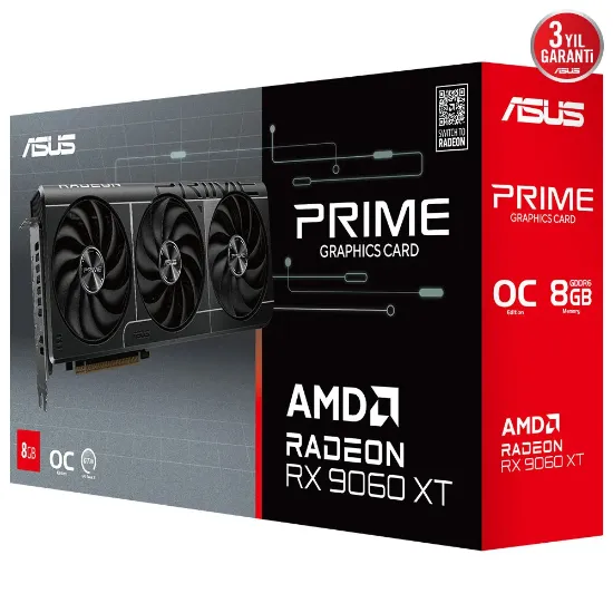 ASUS PRIME-RX9060XT-O8G 128BIT 8G VGA resmi