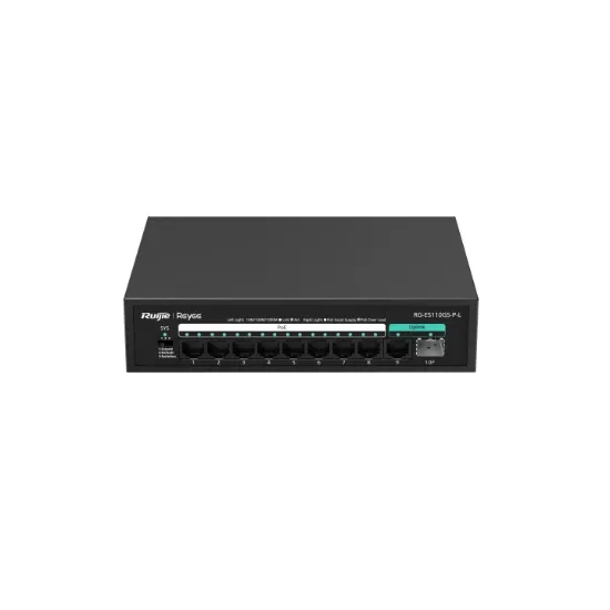 RUİJİE-REYEE RG-ES110GS-P-L 8XGE+2XGE 120W F.GİGABİT POE SWİTCH resmi