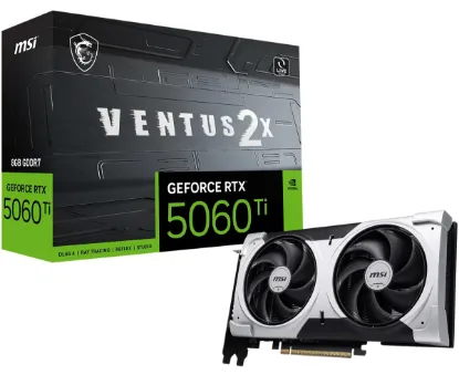 MSI GEFORCE RTX 5060 TI 8G VENTUS 2X OC PLUS 8GB GDDR7 128B DX12 PCIE 5.0 X16 (3XDP 1XHDMI) resmi