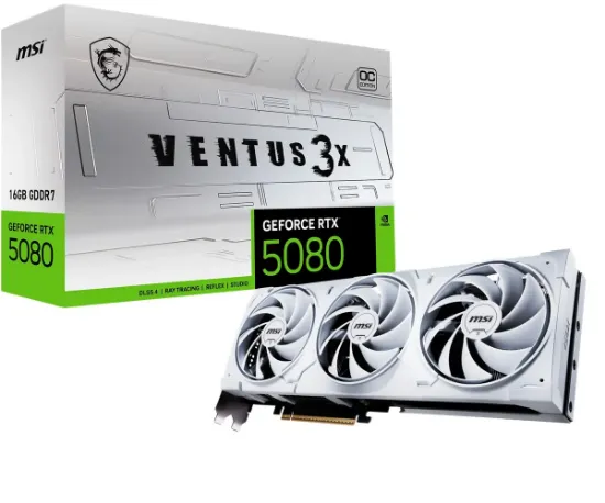 MSI GEFORCE RTX 5080 16G VENTUS 3X OC WHITE resmi