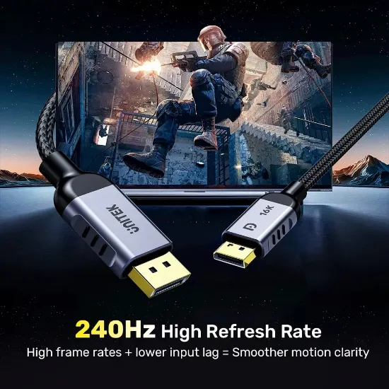 UNITEK DISPLAY PORT 2.1 KABLO 1MT 16K C1626GY01-1M) resmi