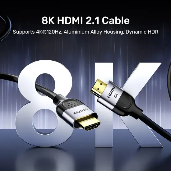 UNITEK HDMI2.1 KABLO 1.5MT 8K&60Hz (C11086GY-1.5M) resmi