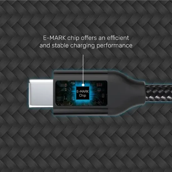 UNITEK TYPE-C ŞARJ 2MT 100W E-MARKER (C14059BK) resmi