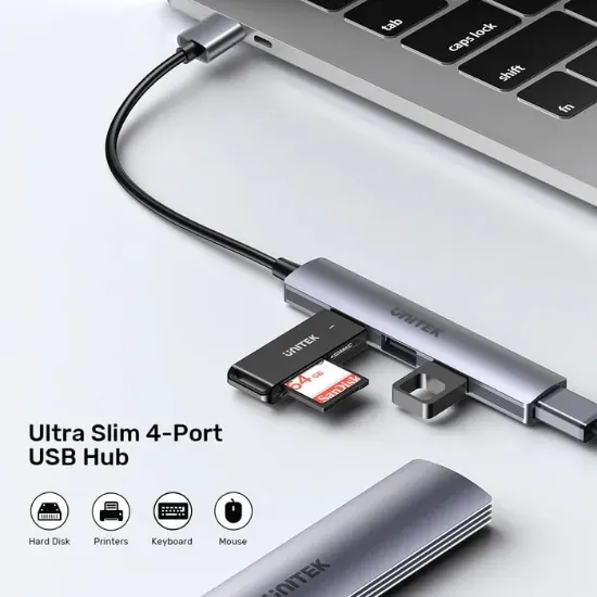 UNITEK TYPE-A TO 4 PORT USB (USB3.0+USB2.0) H1208A resmi