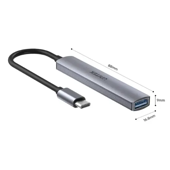 UNITEK TYPE-C TO 4 PORT USB (USB3.0+USB2.0) H1208B resmi
