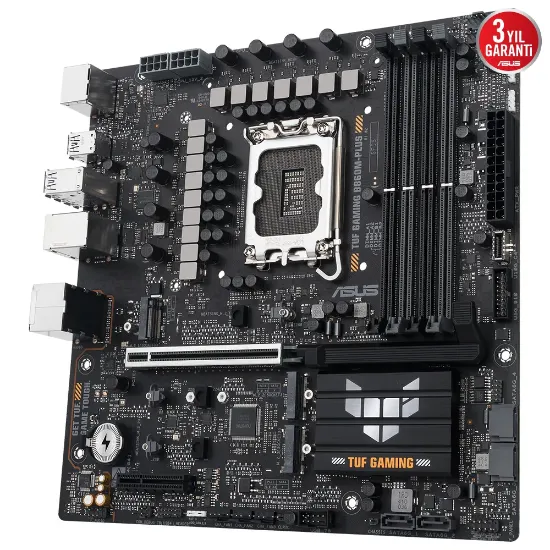 ASUS TUF GAMING B860M-PLUS 1851 SOKET DDR5 DP HDMI MATX ANAKART resmi