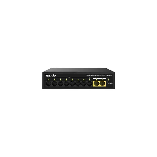 TENDA SG110PC 10PORT GIGABIT 10/100/1000 POE+ SWITCH resmi