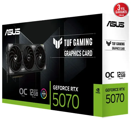 ASUS TUF GAMING GEFORCE RTX 5070 12GB TUF-RTX5070-O12G-GAMING GDDR7 OC EDITION GAMING EKRAN KARTI resmi