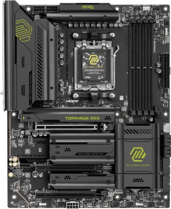 MSI MAG B850 TOMAHAWK MAX WIFI AM5 DDR5 8400MHZ(OC) HDMI 4x M.2 USB 10Gbs 5G LAN WI-FI 7 ATX resmi