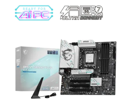 MSI B860M GAMING PLUS WIFI SOKET 1851 DDR5 8600MHZ(OC) 3xM.2 1x TB4 HDMI DISPLAY 5G LAN WIFI 7 mATX resmi