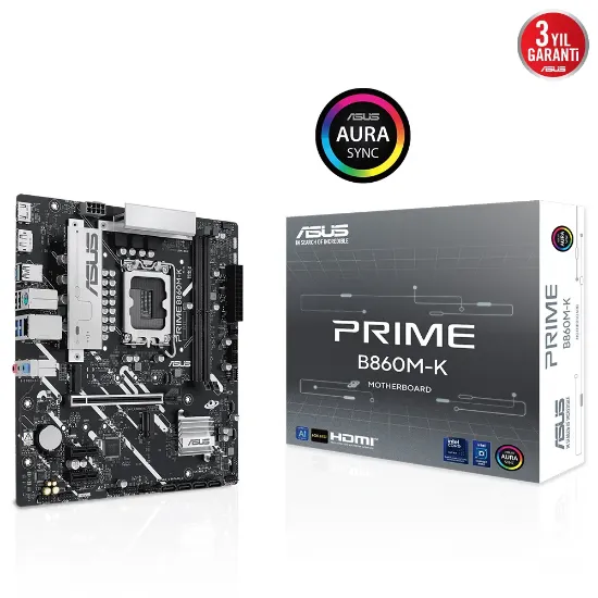 ASUS PRIME B860M-K SOKET 1851P DDR5 DP/HDMI SATA3 USB3.2 mATX ANAKART resmi