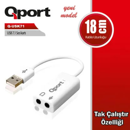 QPORT Q-USK71 USB TO 7.1 SES KARTI  resmi
