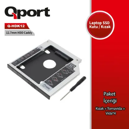QPORT Q-HDK12 2.5" HDD/SSD UYUMLU CEVIRICI 12.7" KIZAK resmi