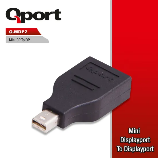 QPORT Q-MDP2 MINI DISPLAY PORT TO DISPLAY PORT CEVIRICI resmi