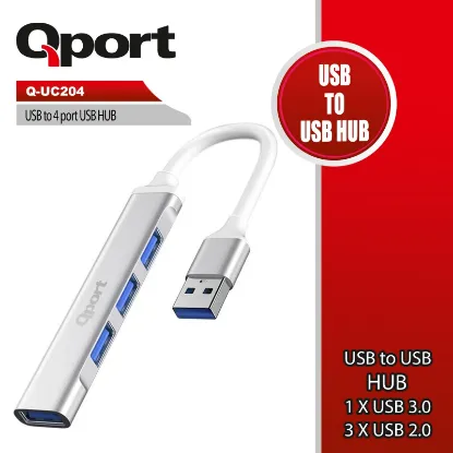 QPORT Q-UC204 USB TO 4 PORT USB ÇOKLAYICI resmi