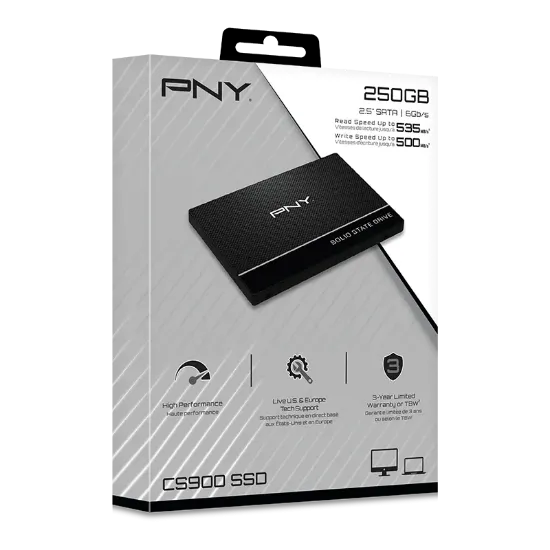 PNY CS900 250GB 535/500MB/s 2,5" SATA3 SSD (SSD7CS900-250-RB) resmi