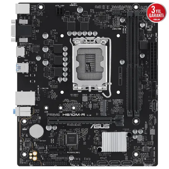 ASUS PRIME H610M-R D5-SI  DDR5  MATX 1700P resmi