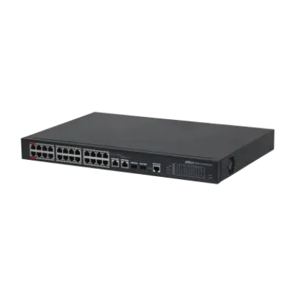 DAHUA PFS4226-24ET-240 24 PORT 24XFE-2GE-2SFP YÖNETİLEBİLİR 240W POE SWİTCH resmi