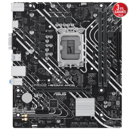 ASUS PRIME H610M-K ARGB DDR5 5600MHz M.2 HDMI VGA mATX 1700p resmi