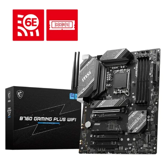 MSI B760 GAMING PLUS WIFI D5 M.2 HDMI DP LAN WİFİ ATX 1700P resmi