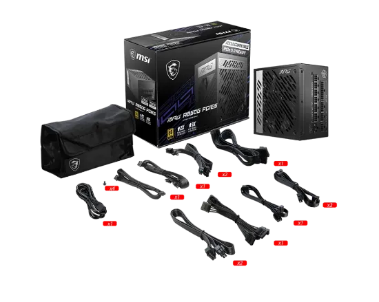 MSI MPG A850G PCIE5 850W 80+ GOLD POWER SUPPLY resmi