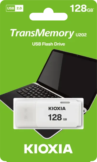 128GB KIOXIA USB2.0 BEYAZ USB BELLEK LU202W128GG4 resmi