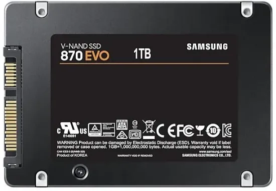 1TB SAMSUNG 870 560/530MB/s EVO MZ-77E1T0BW SSD (Resmi Distribütör Garantili) resmi
