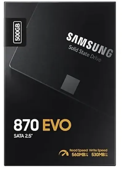 500GB SAMSUNG 870 560/530MB/s EVO MZ-77E500BW SSD (Resmi Distribütör Garantili) resmi