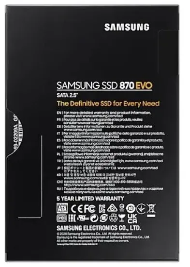 500GB SAMSUNG 870 560/530MB/s EVO MZ-77E500BW SSD (Resmi Distribütör Garantili) resmi