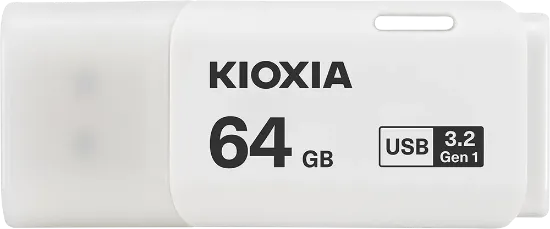 64GB USB3.2 GEN1 KIOXIA BEYAZ USB BELLEK LU301W064GG4 resmi