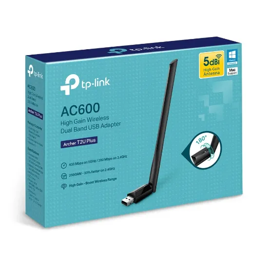 TP-LINK ARCHER T2U PLUS AC600 D.BAND USB ADAPTÖR resmi