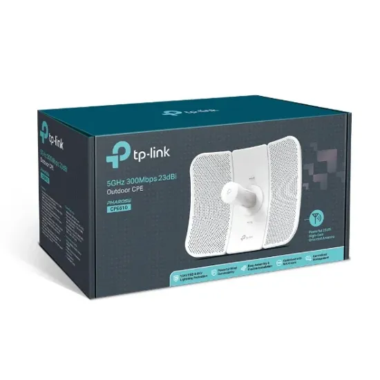 TP-LINK CPE610 300M 5GHZ KABLOSUZ OUTDOOR 23DBI AP resmi