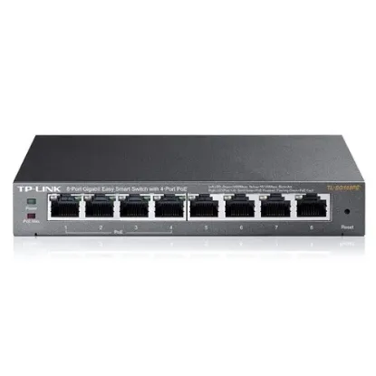 TP-LINK TL-SG108PE 8PORT 10/100/1000 YÖNETİLEBİLİR POE SWITCH resmi