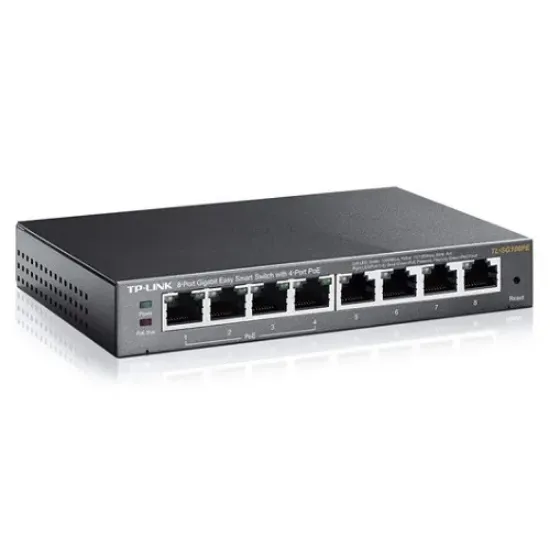 TP-LINK TL-SG108PE 8PORT 10/100/1000 YÖNETİLEBİLİR POE SWITCH resmi