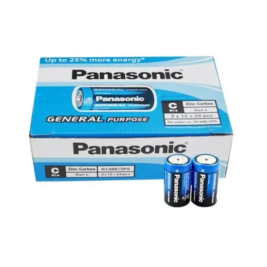 Panasonic R14BE/2PS Manganez Orta C Boy Pil (24'lü Paket) resmi