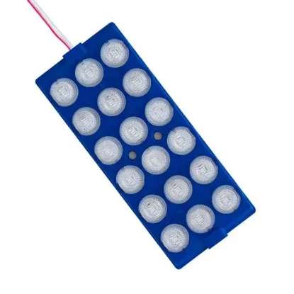 Powermaster 12 Volt 6 Watt Mavi 18 Ledli 2'li Paket Yanıp Sönen Modül Led resmi