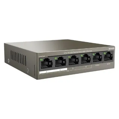 Tenda TEF1106P 2 x Uplink + 4 Port Poe Ethernet Switch 63 Watt resmi