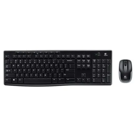 Logitech MK270 Kablosuz Klavye Set Mm Q Tr Siyah resmi